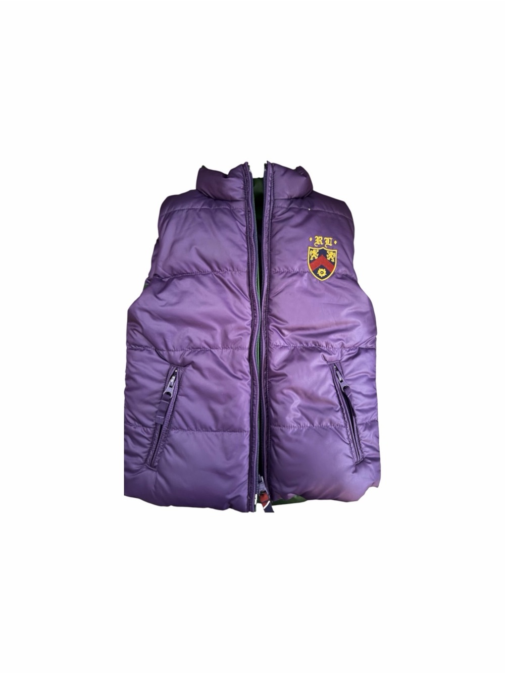 Ralph Lauren NWOT down reversible purple /green puffer vest - Picture 2 of 6